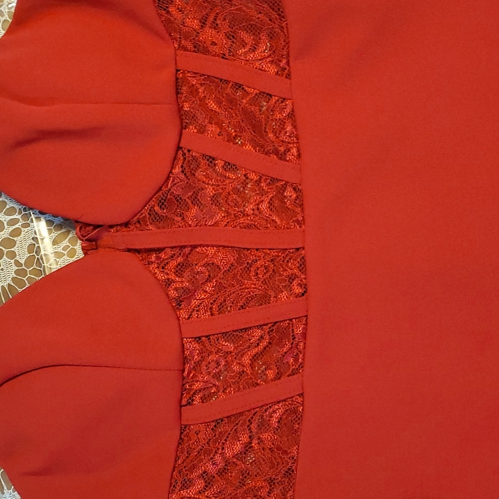 NWT Crystal Doll Sexy Red Dress. - Picture 5 of 10